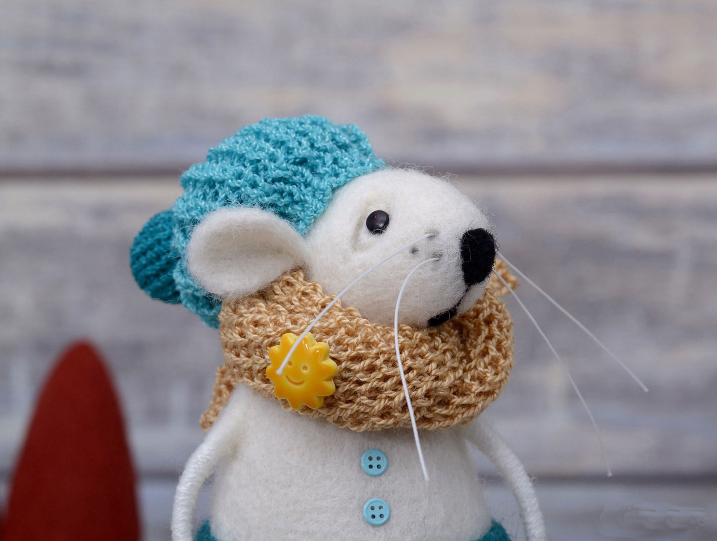 Needle felted Mouse. Kid room decor.