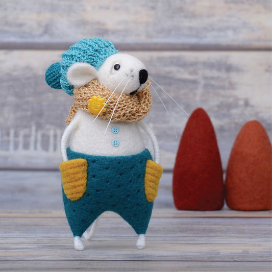 Needle felted Mouse. Kid room decor.