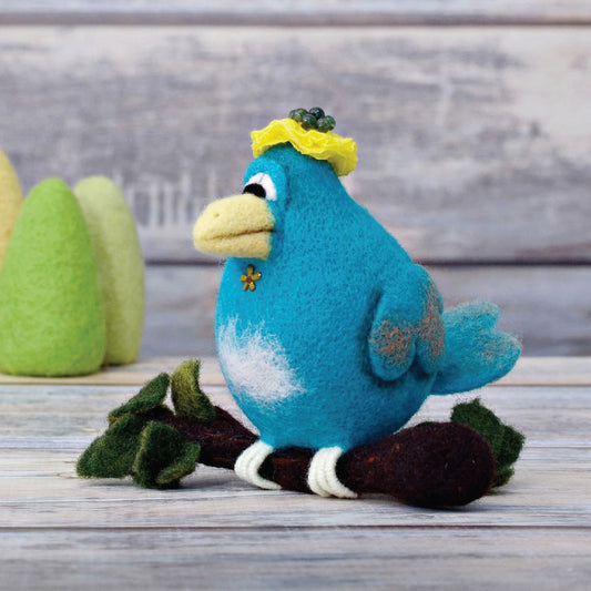 Needle felted Bird. Kid room decor.