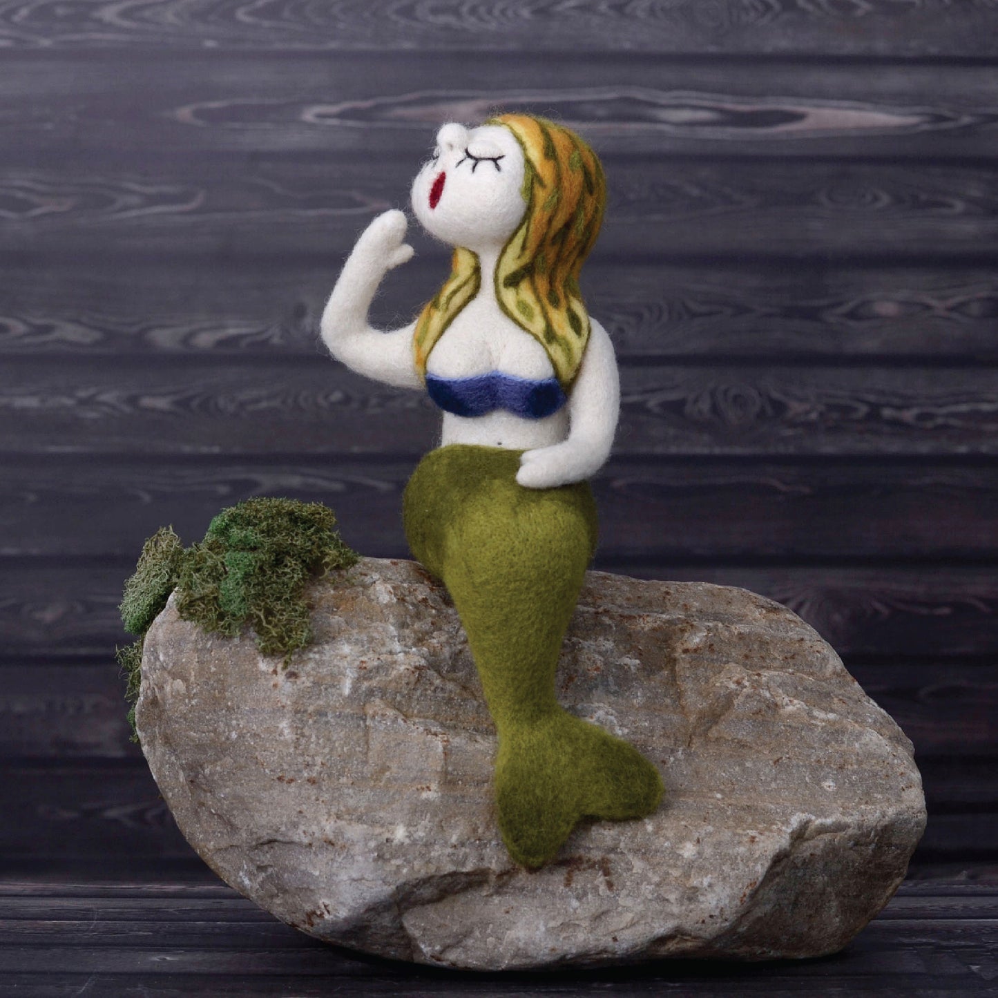 Needle felted Mermaid.