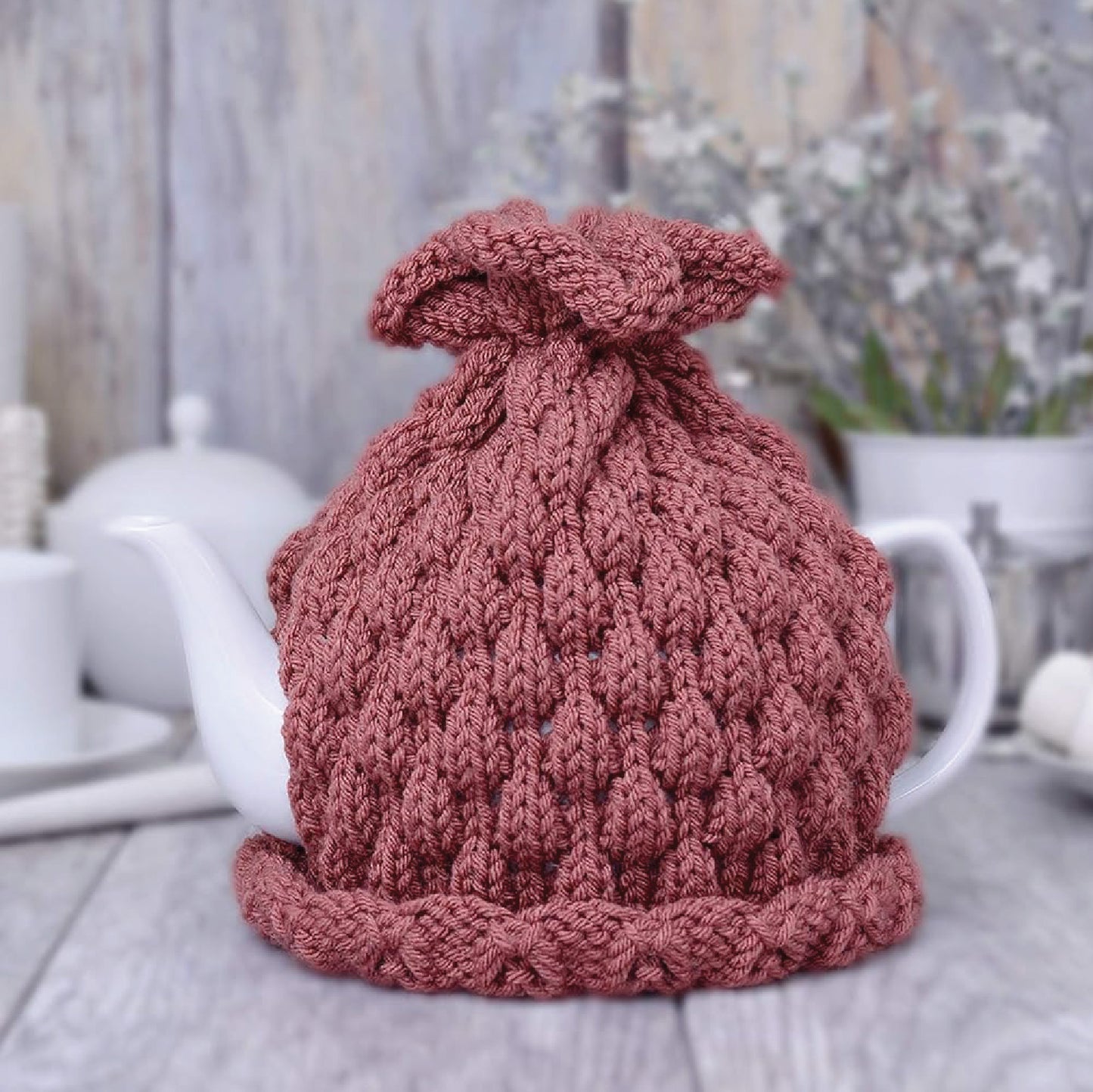 Knitted teapot cozy