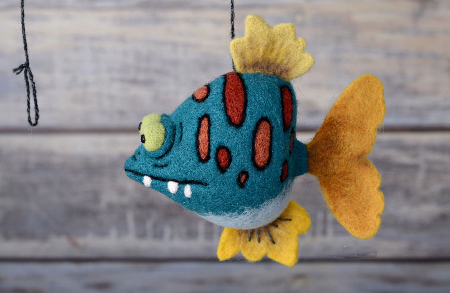 Needle felted Fish.