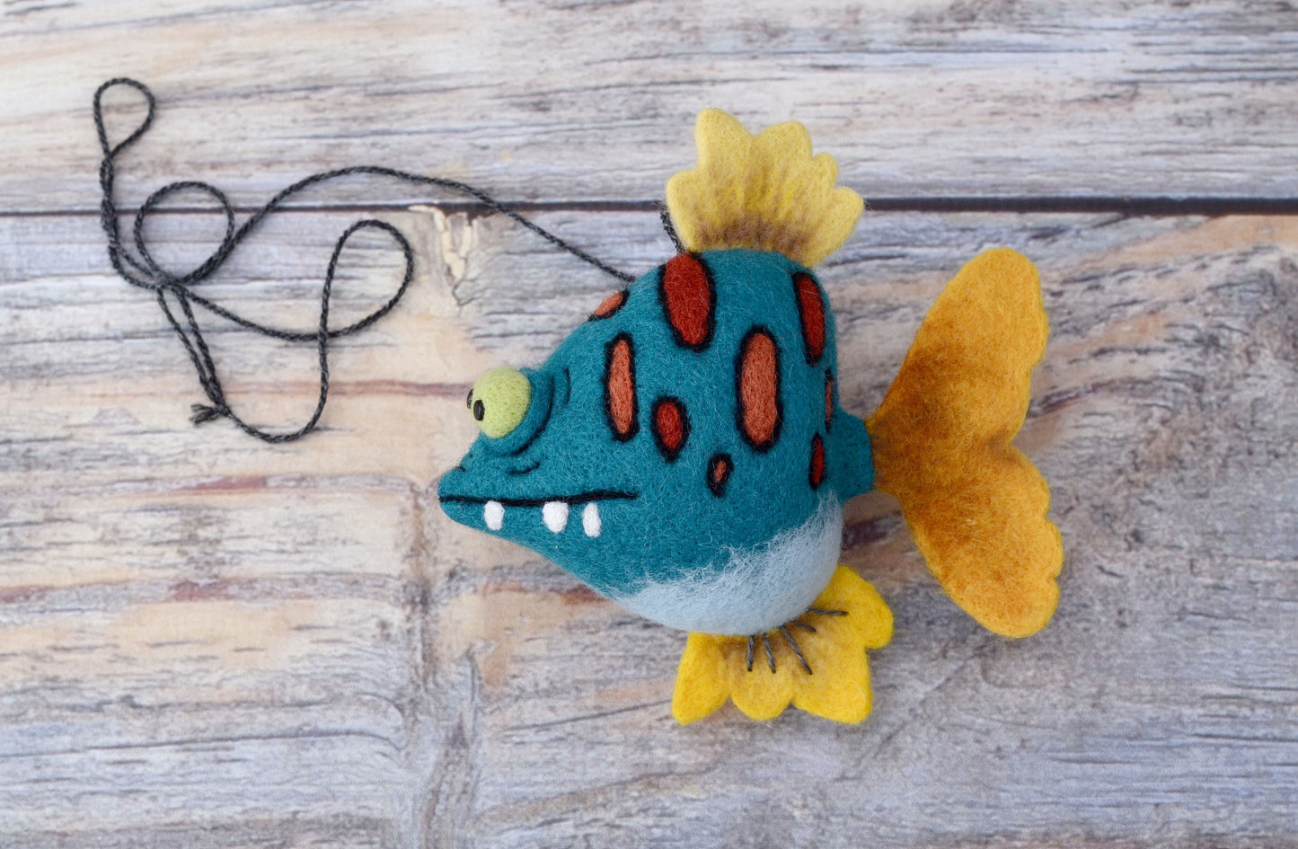 Needle felted Fish.