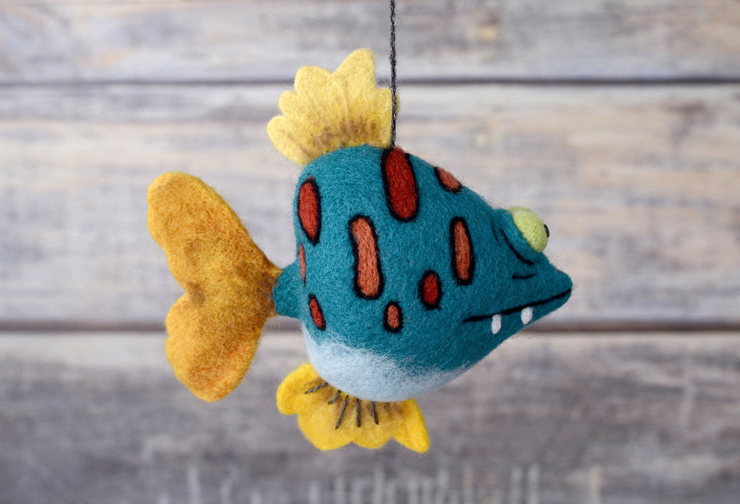 Needle felted Fish.