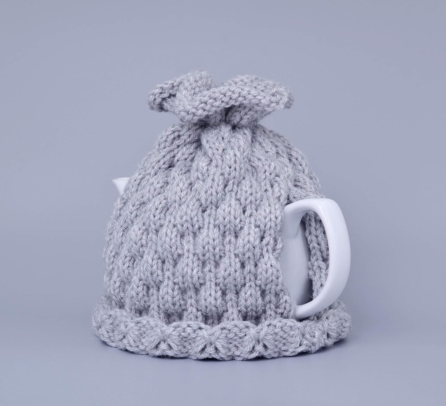 Knitted Light Grey Teapot Cozy