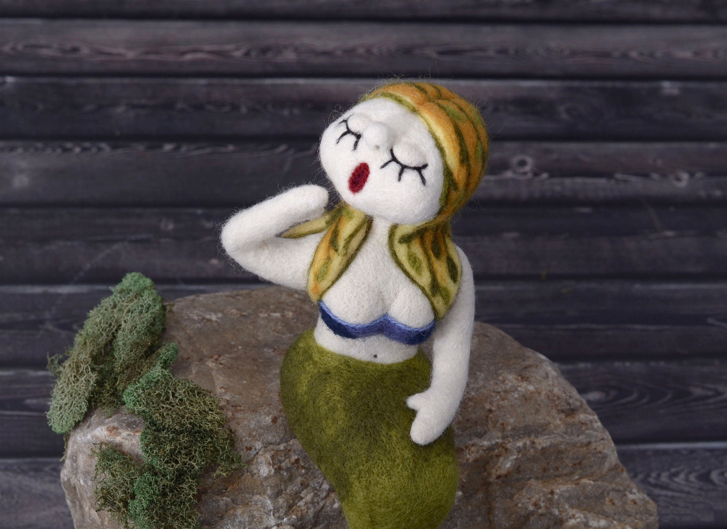 Needle felted Mermaid.